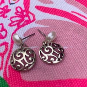 Brighton earrings with decorative pearl!